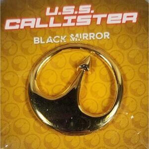 Black Mirror USS Callister Pin for a Hat, Lapel, Lanyard, Jacket or Backpack
